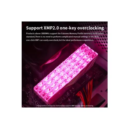 2X8 16GB DDR4 3200Mhz CL 18 RGB Beyaz Soğutuculu Ram. Kristal Kesim RGB XMP Bilgisayar Ram