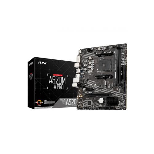 A520M-A PRO AMD A520 Soket AM4 DDR4 4600(OC)MHz mATX Gaming Anakart