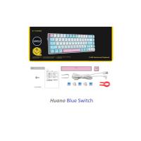 Beyaz Mini Mekanik Klavye Z-686 Huano Blue Switch Işıklı