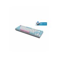 Beyaz Mini Mekanik Klavye Z-686 Huano Blue Switch Işıklı