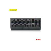 Blue Switch Mekanik Oyuncu Klavyesi K-662 Rainbow Işıklı Ingilizce Brown Ve Red Switch Seçenekleri