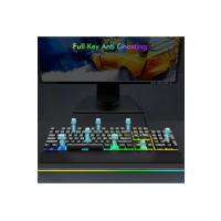 Blue Switch Mekanik Oyuncu Klavyesi K-662 Rainbow Işıklı Ingilizce Brown Ve Red Switch Seçenekleri