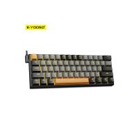 e-yooso Z-11 Mini 60% Mekanik Gaming Mini Red Switch Klavye (siyah, Gri, Turuncu Tuşlar)