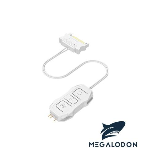 MEGALODON ARGB Kontrolcü 5v 3 Pin - SATA Kablo ARGB Dönüştürücü RGB Denetleyici Beyaz RENK