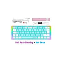 MX-1 Mekanik Klavye RGB Red Switch Türkçe Oyuncu Klavyesi Beyaz Mini Klavye Kablolu