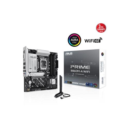 PRIME B860M-A WiFi Soket 1851 DDR5 8666MHz mATX Gaming (Oyuncu) Anakart