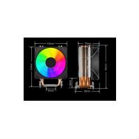 TW120 6 Bakır Borulu ARGB Kule Tipi İşlemci Soğutucu Cpu Fanı Sadece İntel İşlemciler İçin