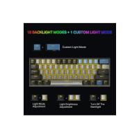 Z-11 Mini 60% Mekanik Gaming Mini Red Switch Klavye (SİYAH, GRİ, TURUNCU TUŞLAR) Ingilizce